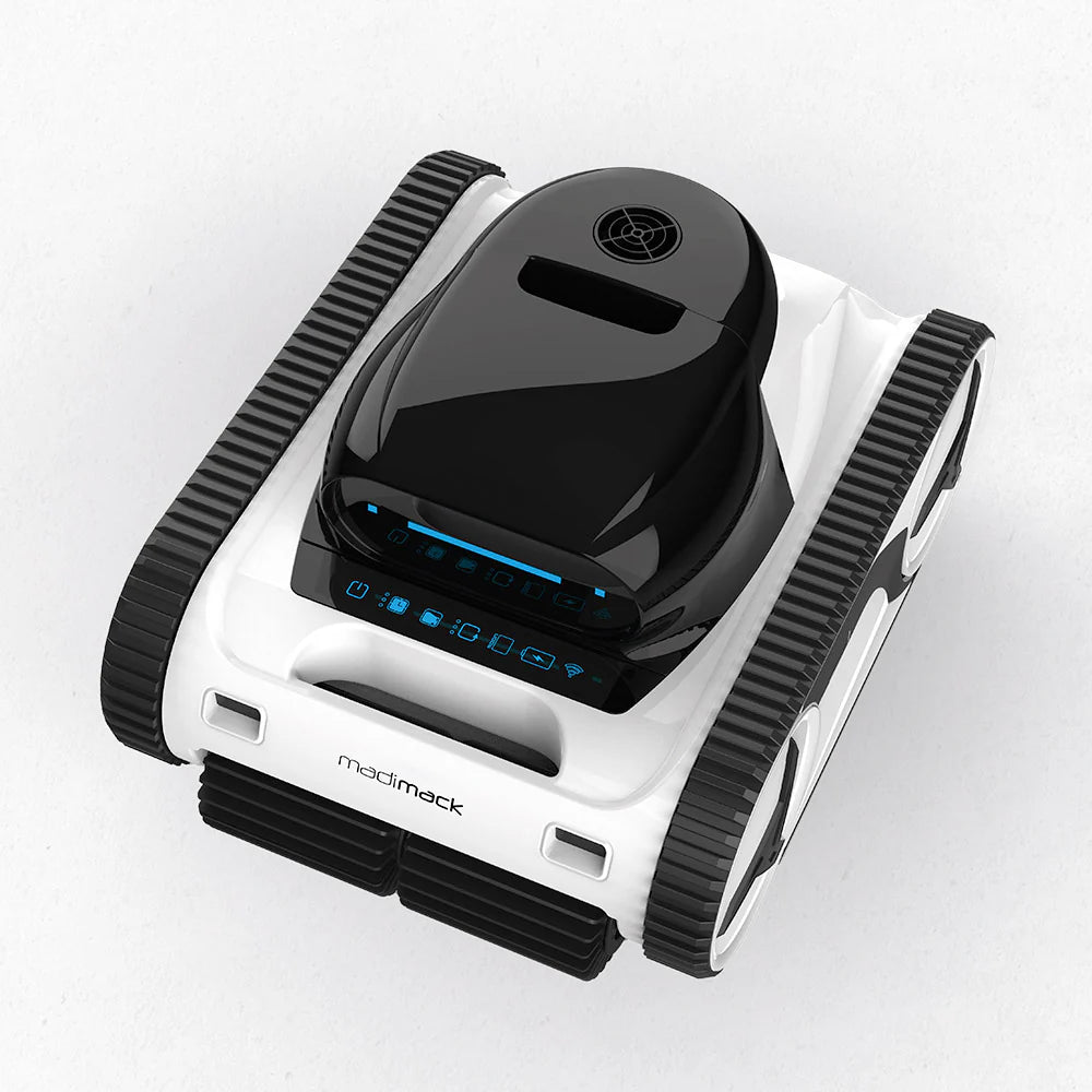Madimack GT Freedom i30 Cordless Robotic Pool Cleaner. Floor, Wall, Waterline Madimack GT Freedom i30 Cordless Robotic Pool Cleaner. Floor, Wall, Waterline